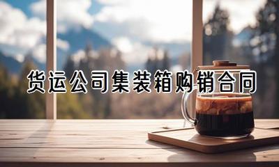 貨運公司集裝箱購銷合同（精選三篇）